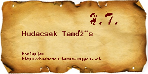 Hudacsek Tamás névjegykártya