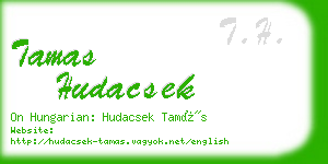 tamas hudacsek business card